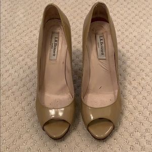 L.K.Bennett Peep-Toe Patent Leather Heels